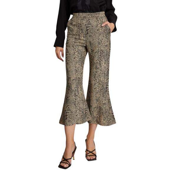 NWT MALENE BIRGER Snakeskin Print Jacquard Mafaldana Trousers Pants size 2 - Picture 1 of 11